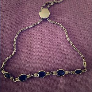 Blue Sapphire and Diamond Bracelet